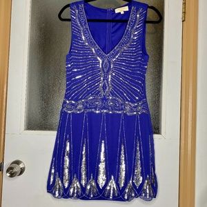 Blue Flapper-Style Sparkle Dress